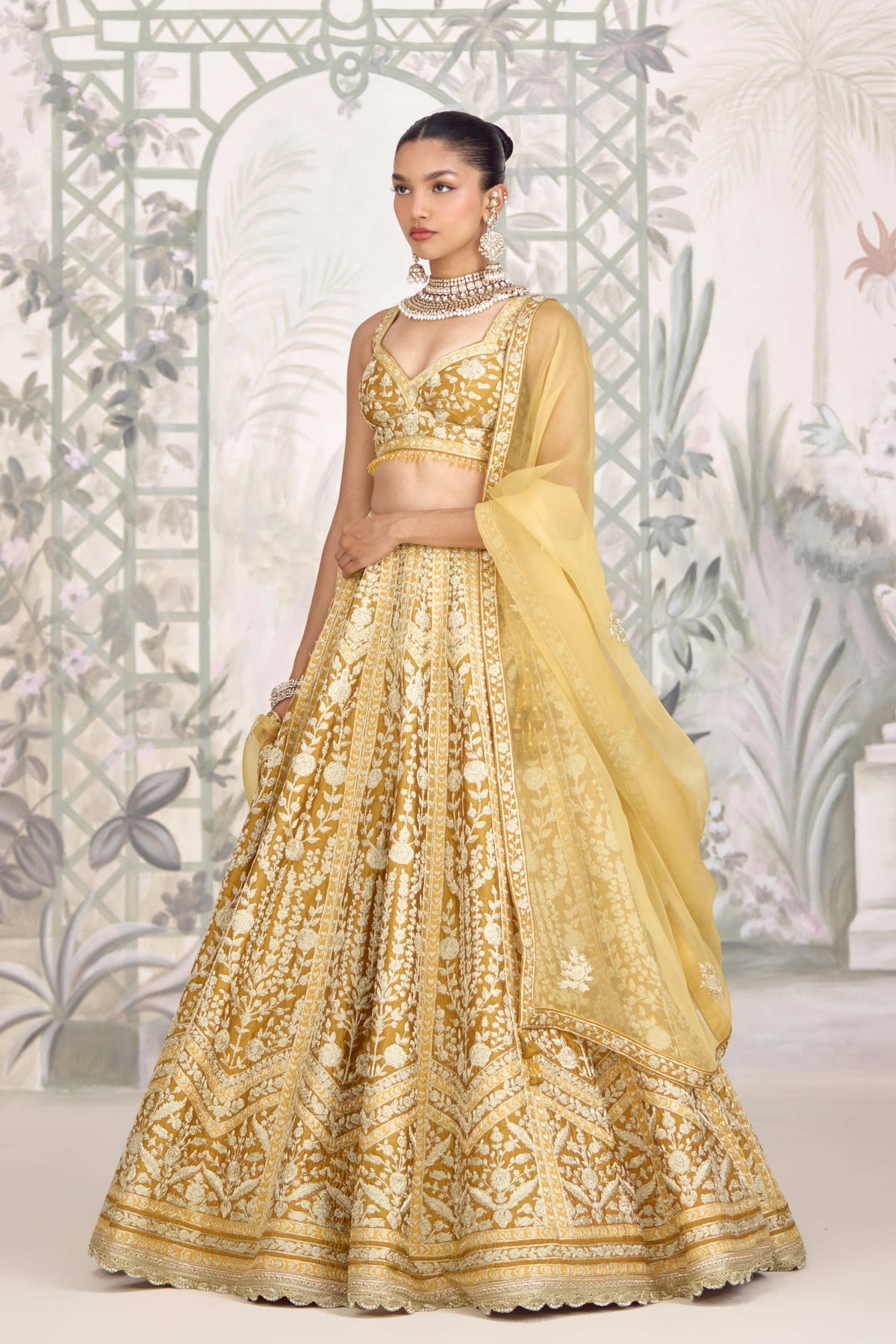 Yellow Mustard Lehenga Set