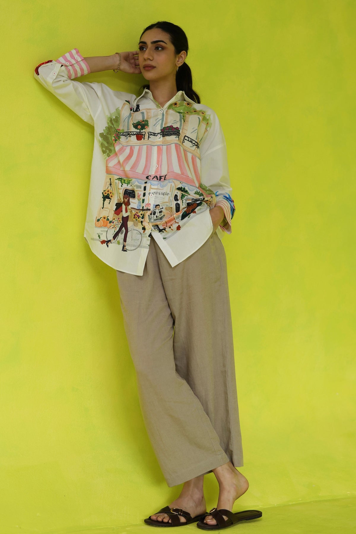 Espresso Run  Oversized Shirt