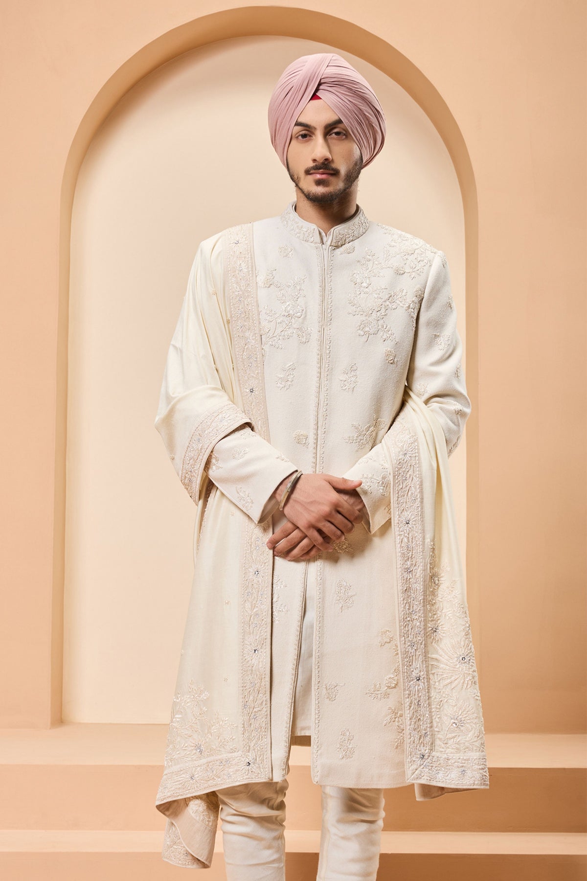 Ivory Sequin Grace Sherwani Set