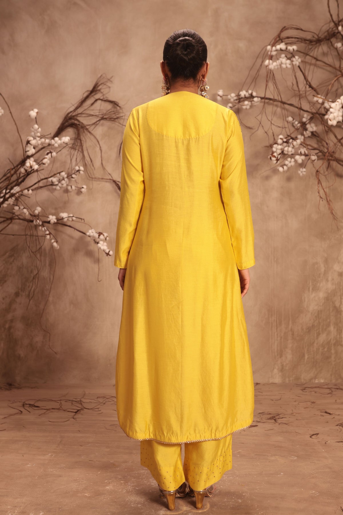 Yellow Frockstyle Kurta Set