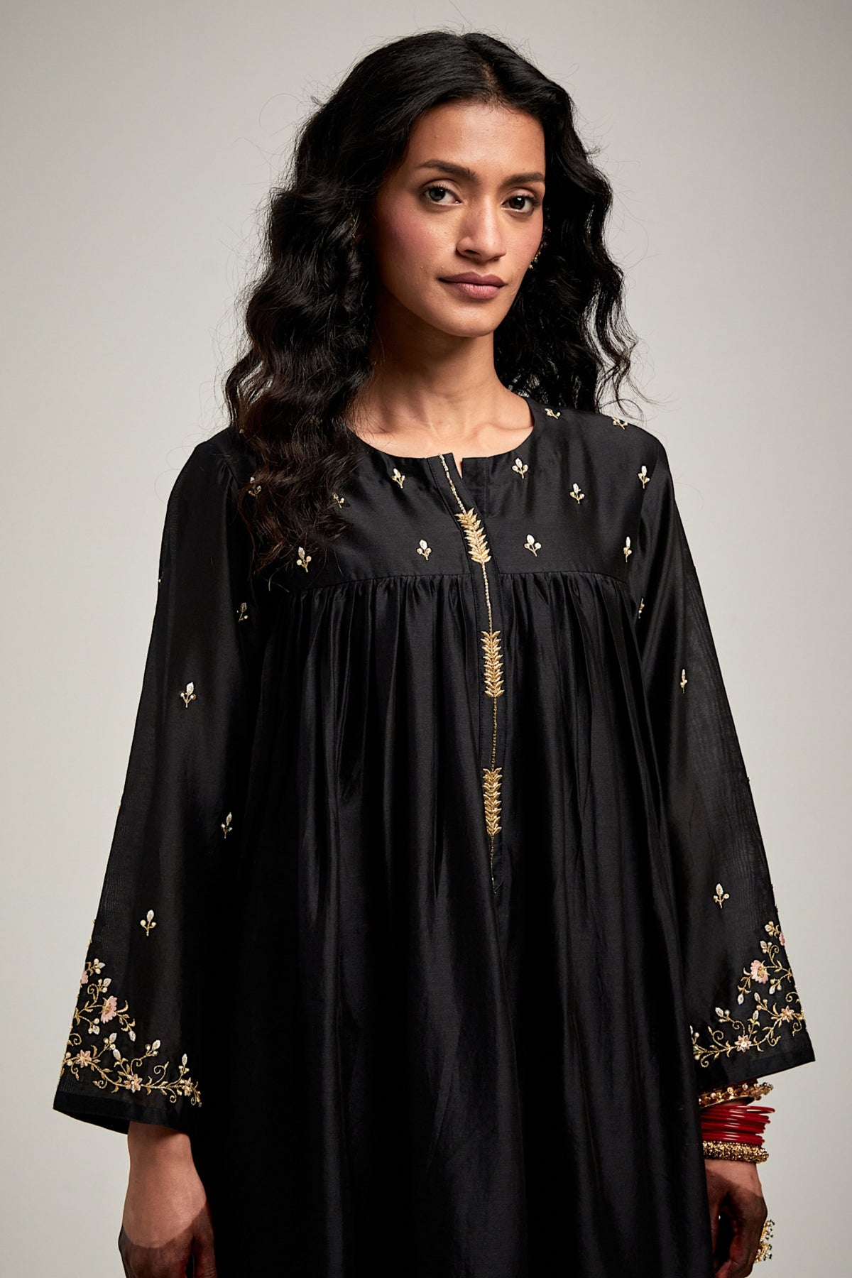 Black Short Kurta Set