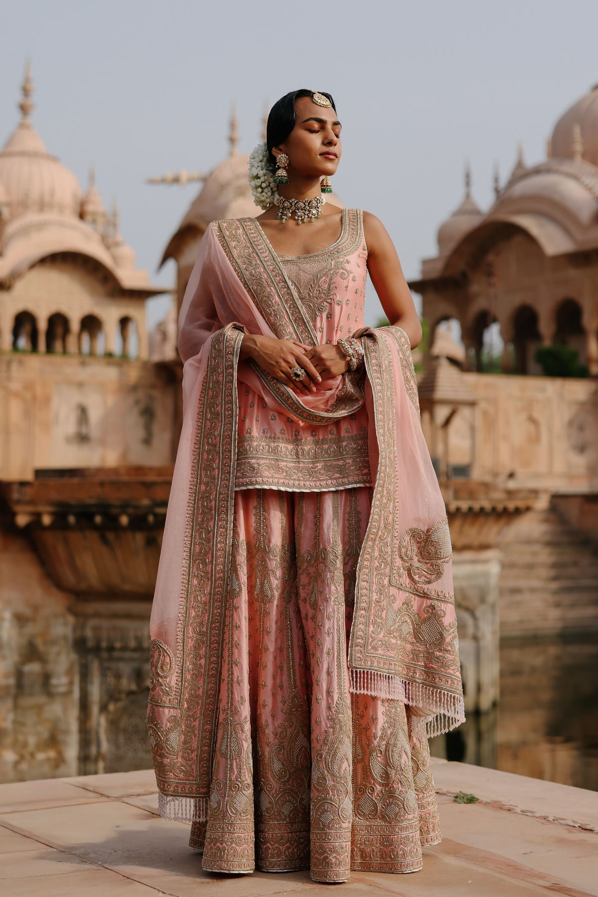 Tasnim Pink Sharara Set