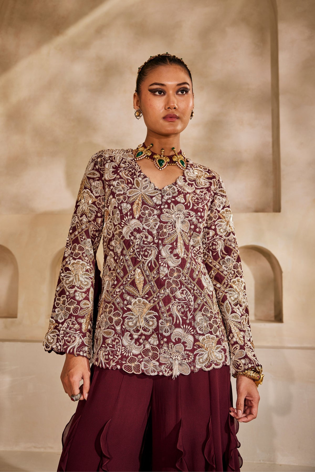 Mahveen Jacket Set