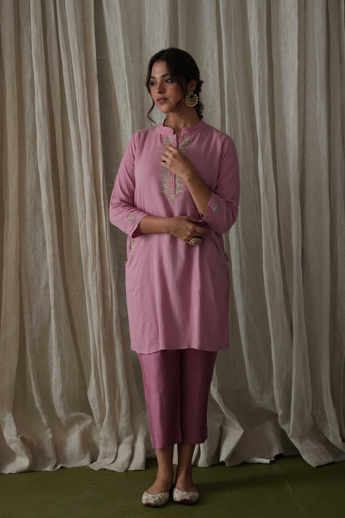 Onion Pink Kurta Set