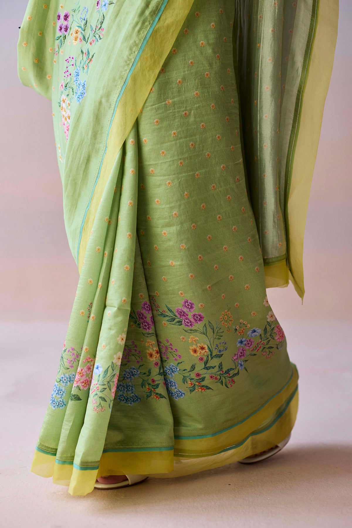 Morning Whisper Green Saree