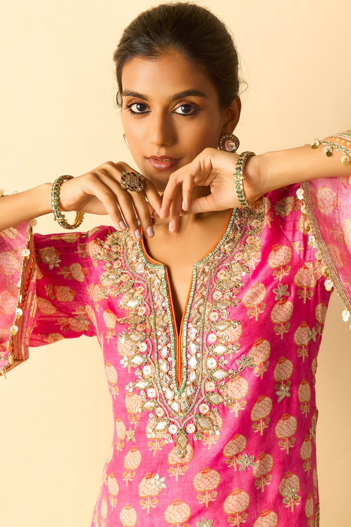 Dwiti Pink Kurta Set