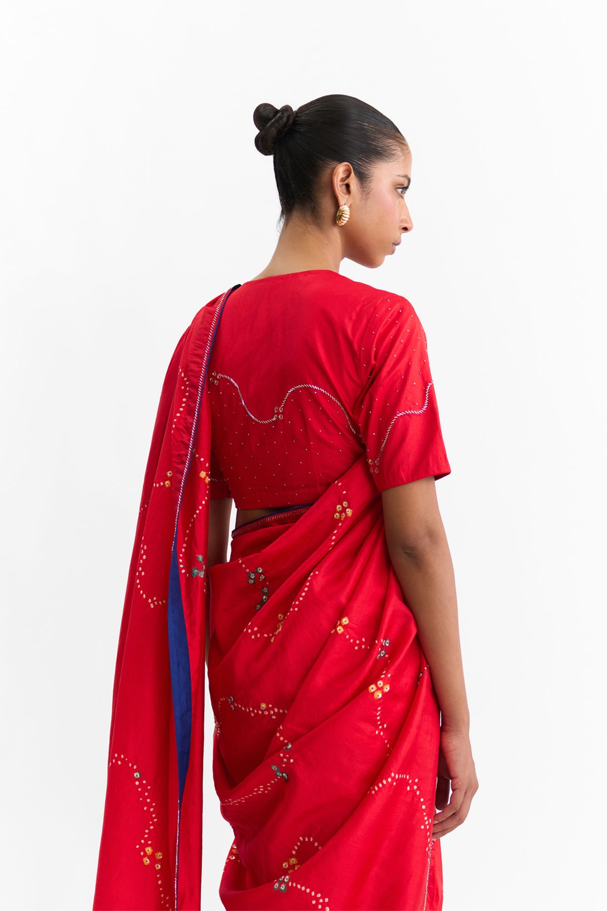 Mori Red Saree