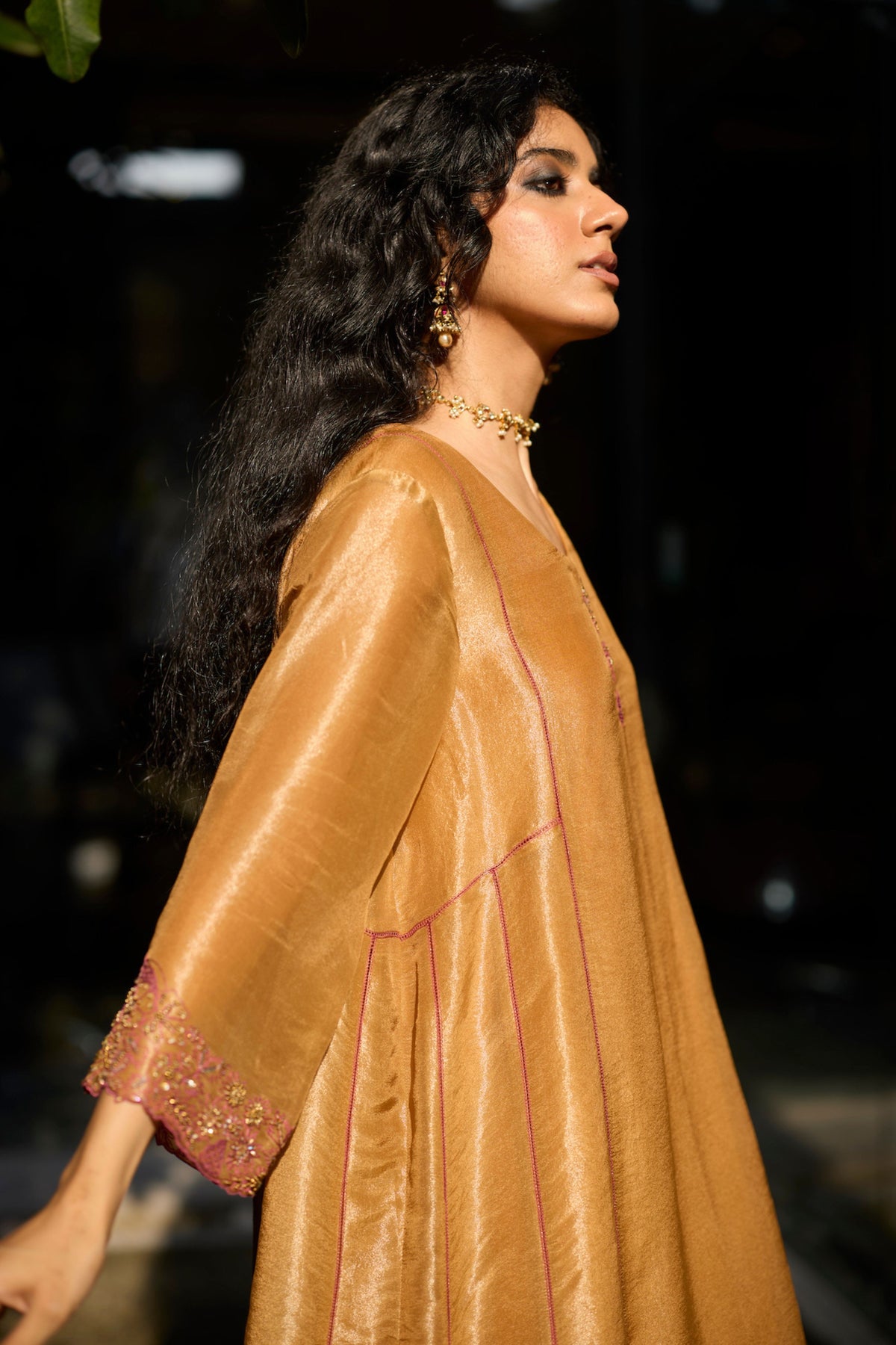 Mustard Dhara Kurta Set