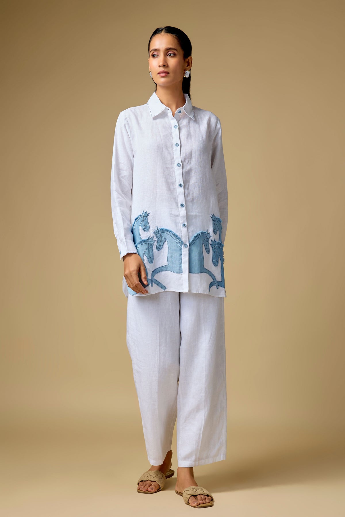 Denim Embroidered Shirt