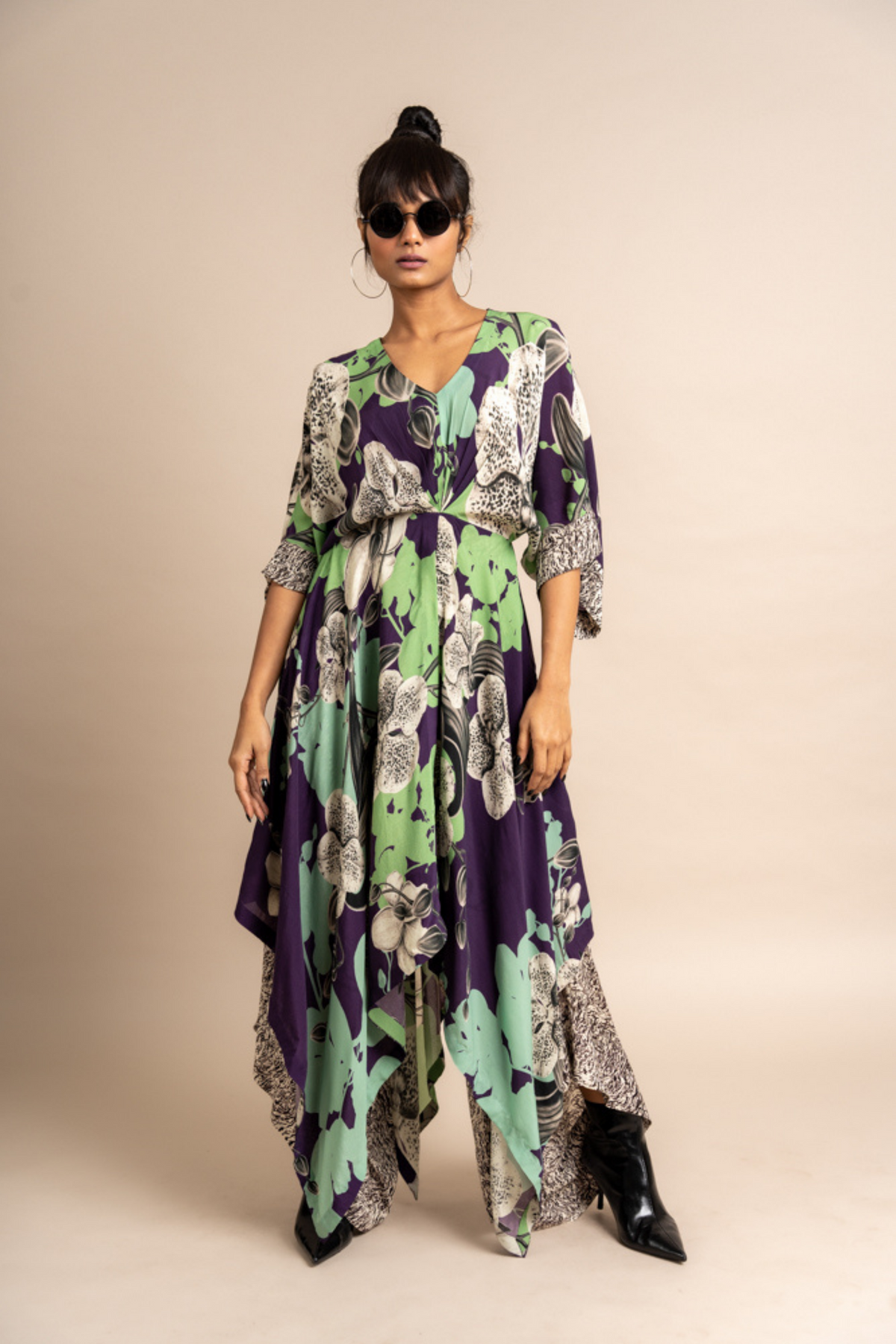 Aubergine Print Top With Pants