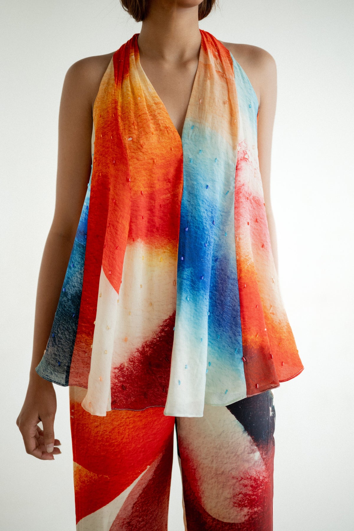 Printed Crepe Co-ord Set