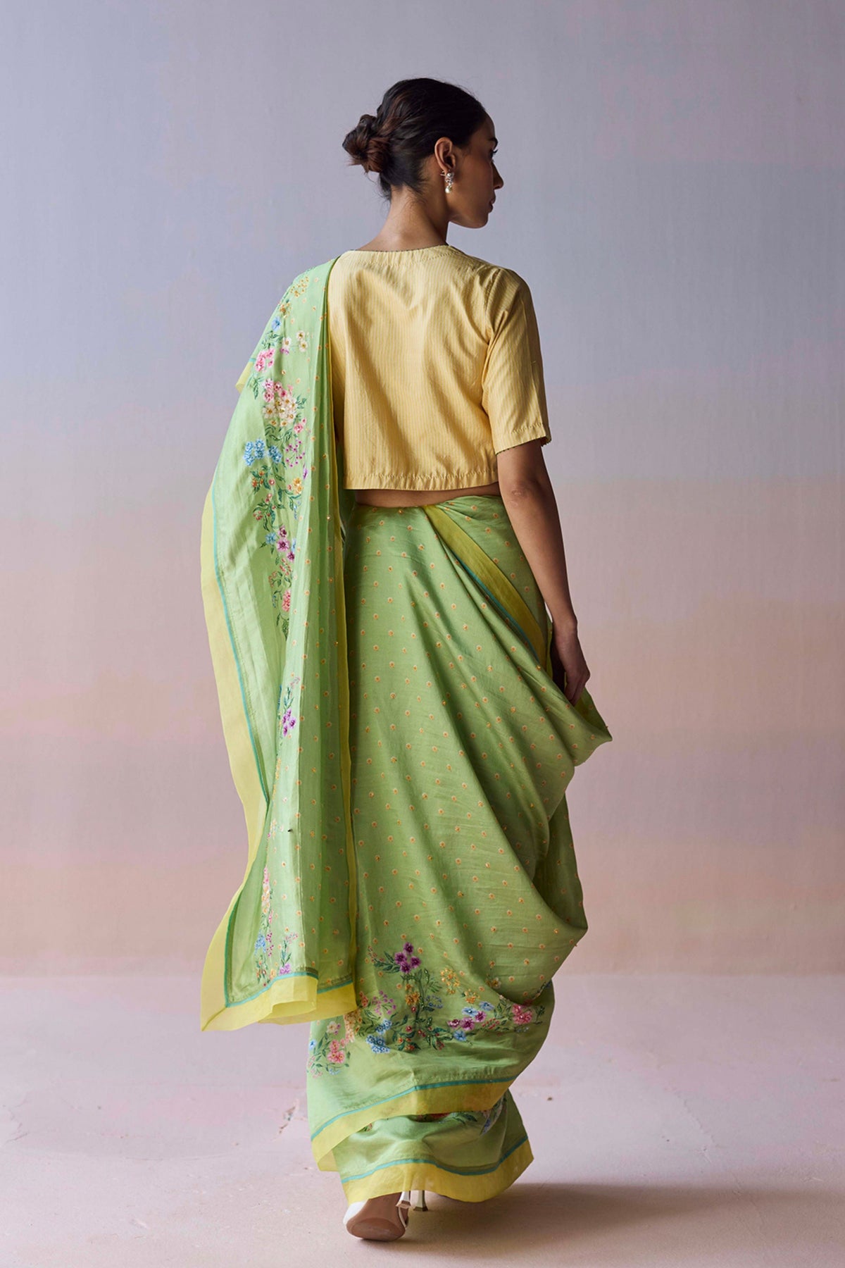 Morning Whisper Green Saree