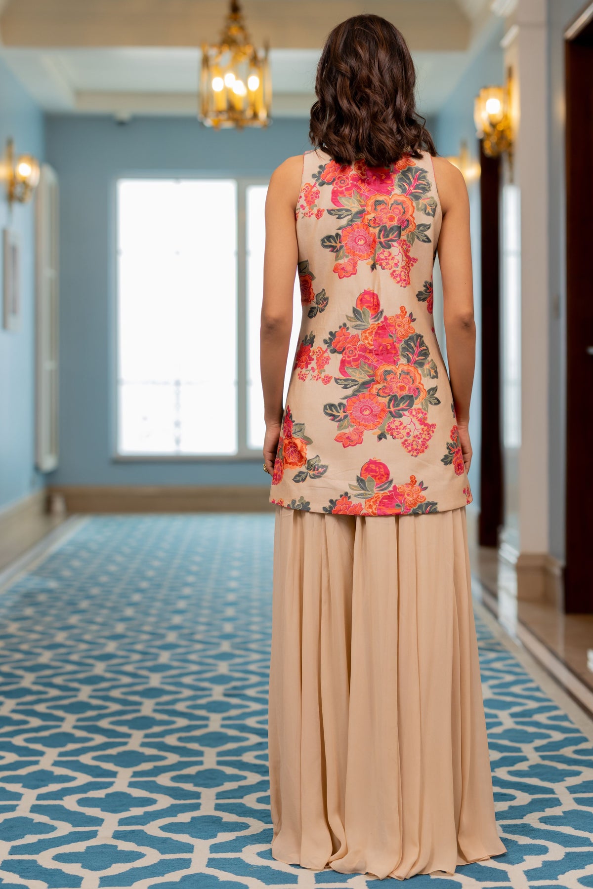 Yanika Old Rose Sharara Set