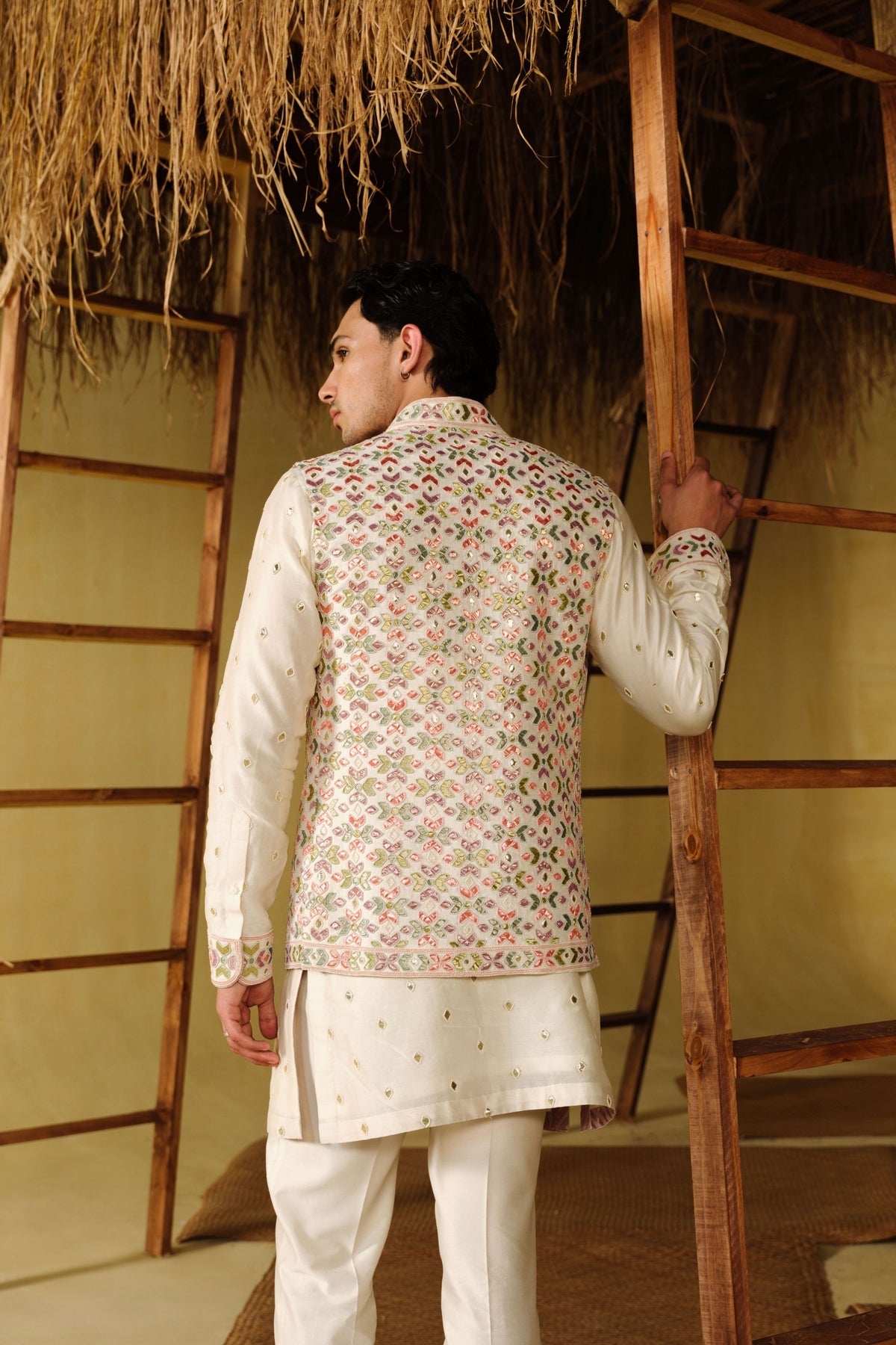 Bagh Nehru Jacket Set