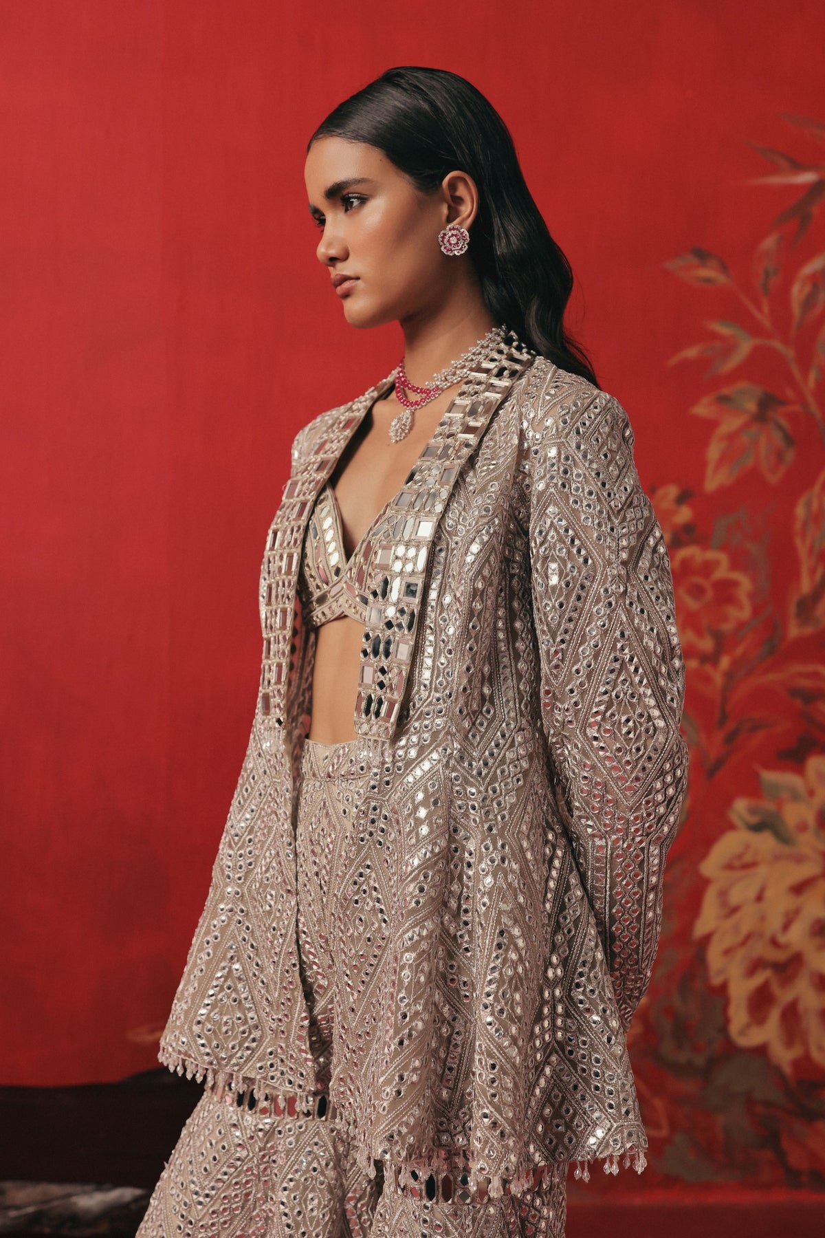 Shawl Collar Jacket Set
