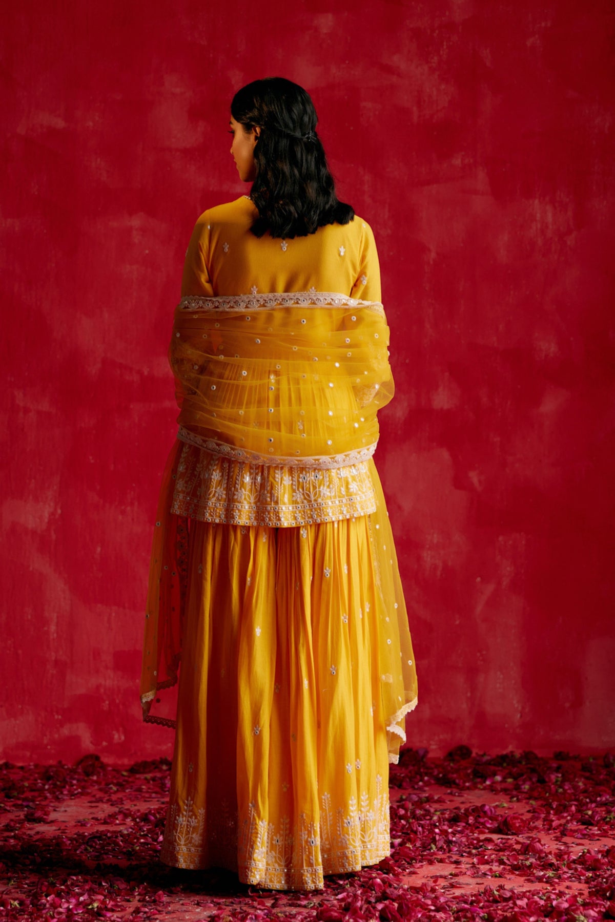 Mango Lotus Sharara Set