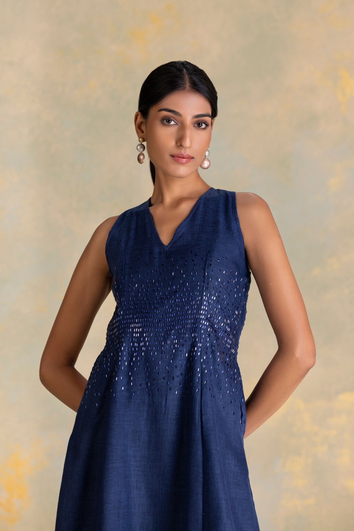 Crystal Rain Navy Twila Dress