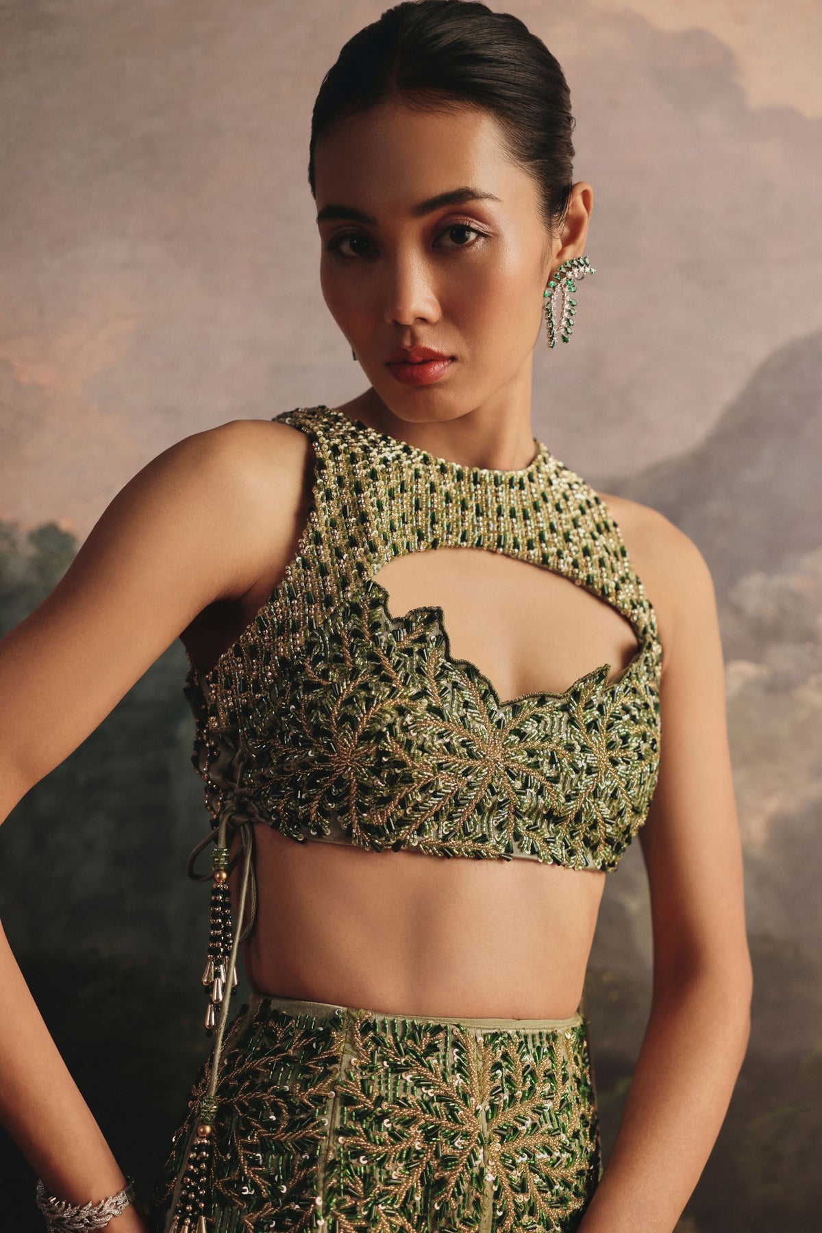 Green Lehenga