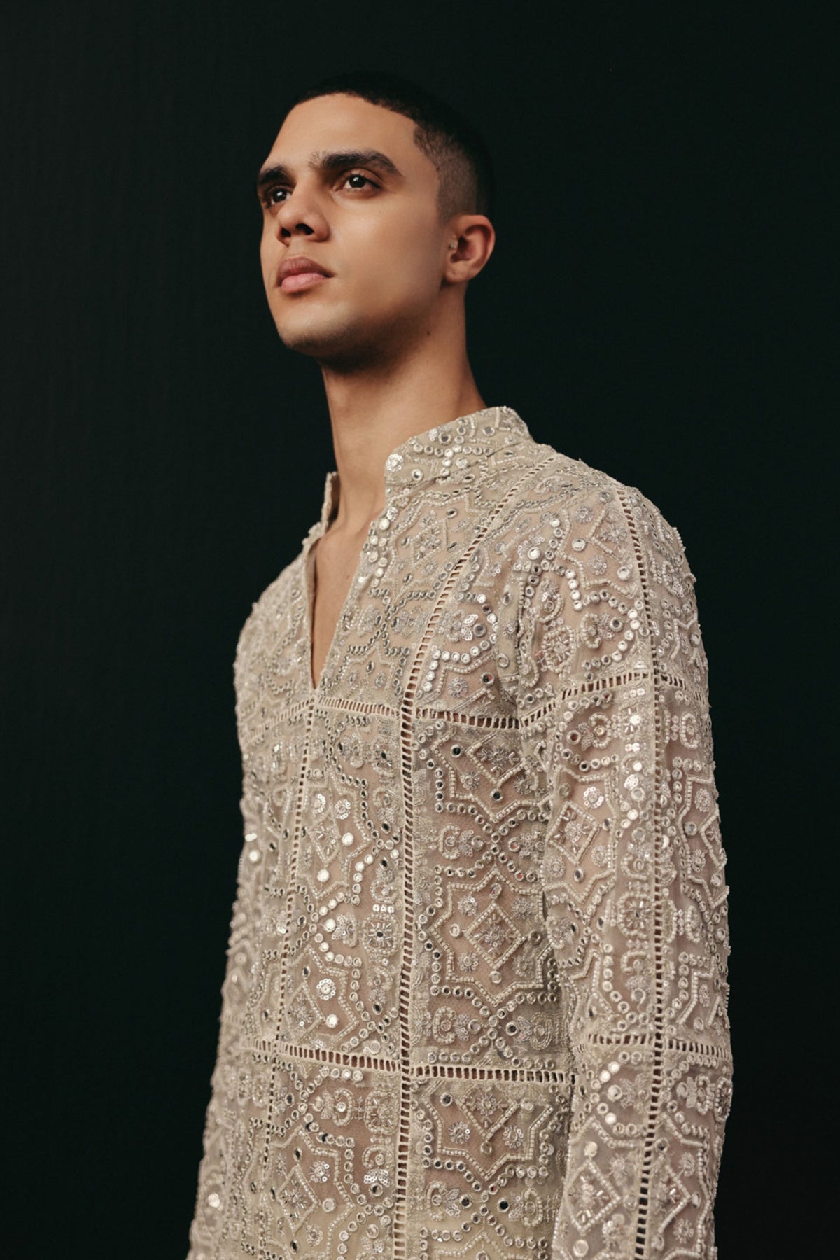 Ivory Mirrorwork Kurta