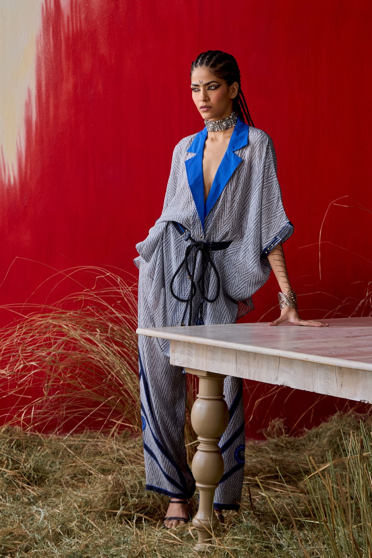 Matted Shawl Collar Cover Up