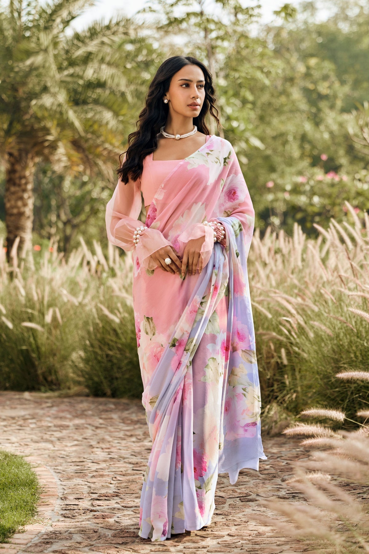 Alea Cotton Candy Ombre Saree
