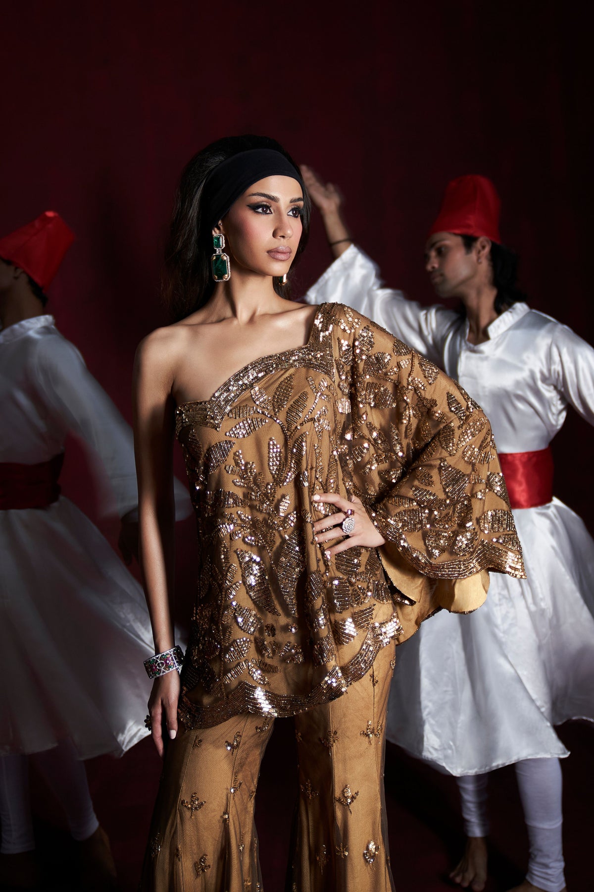 Golden Brown Dina Cape Set