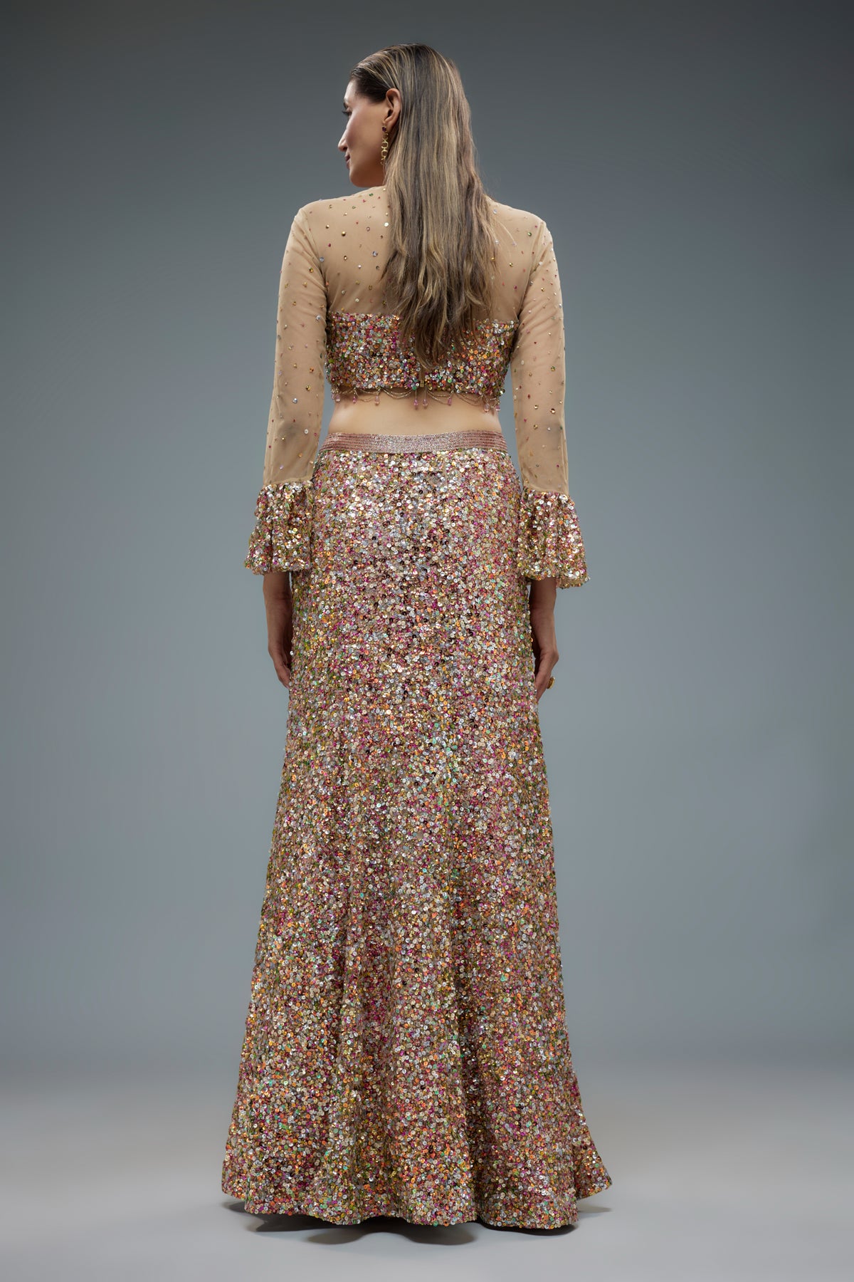Pink Embroidered Lehenga Set