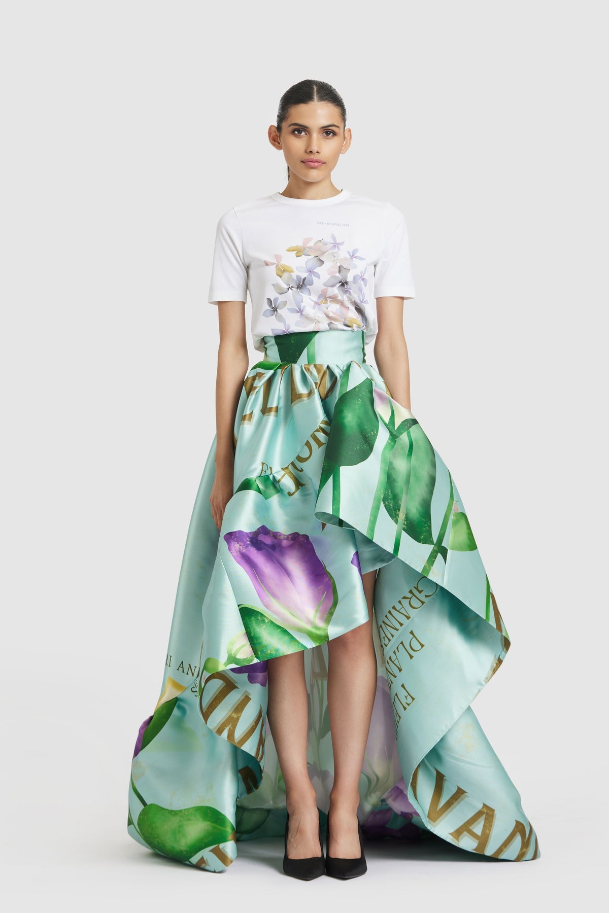 Blue High - Low Skirt