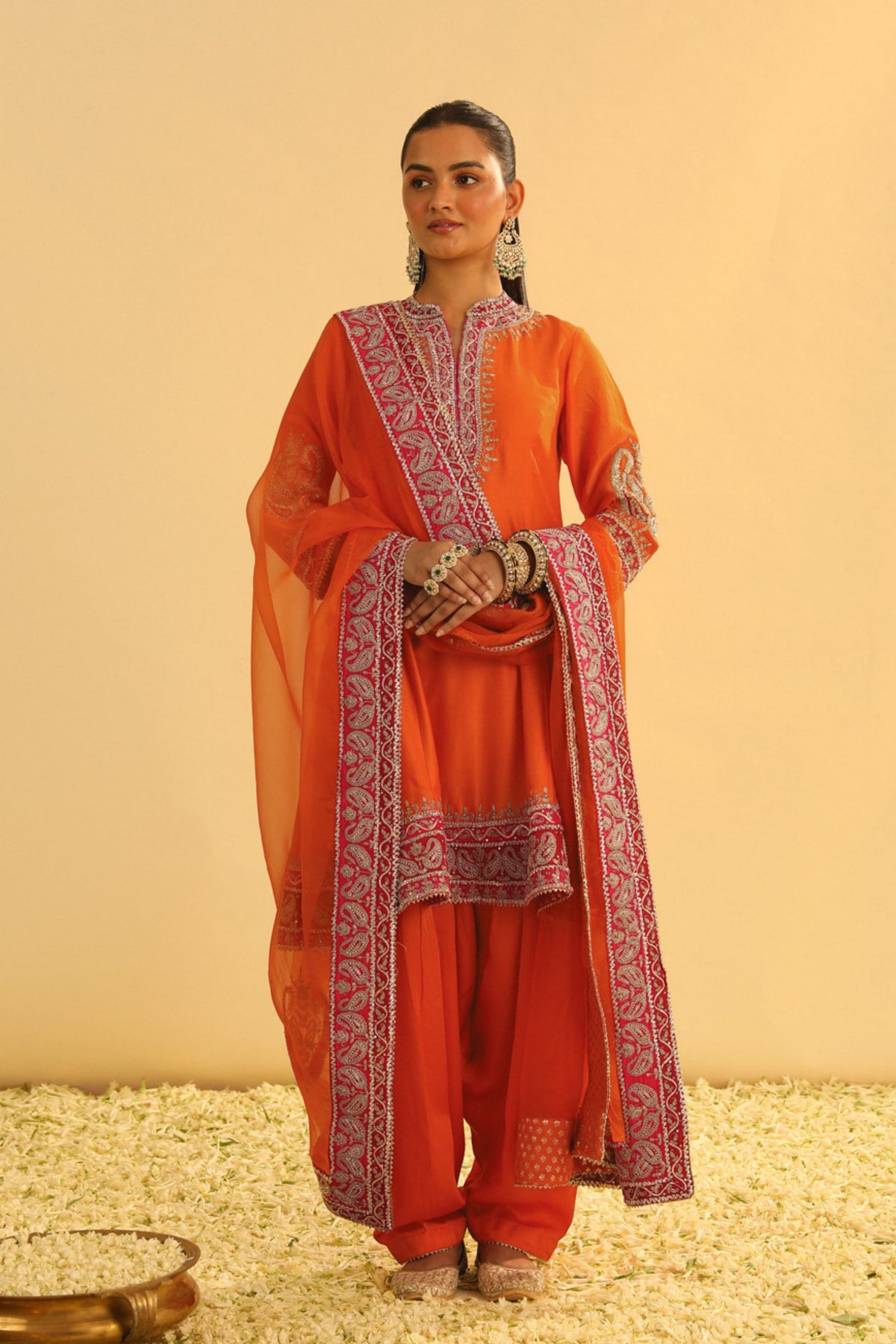 Rayana Orange Kurta Set