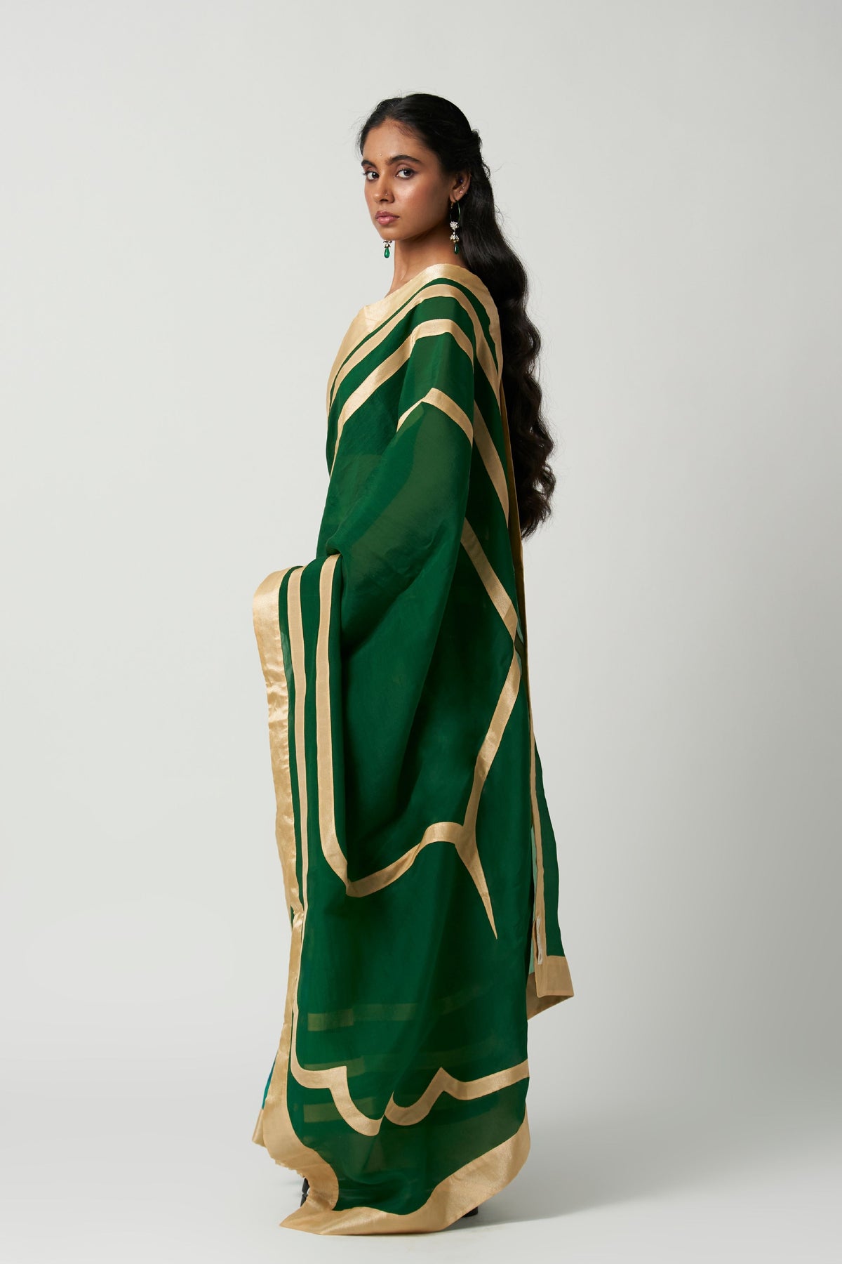 Emerald Mehrabiya Saree