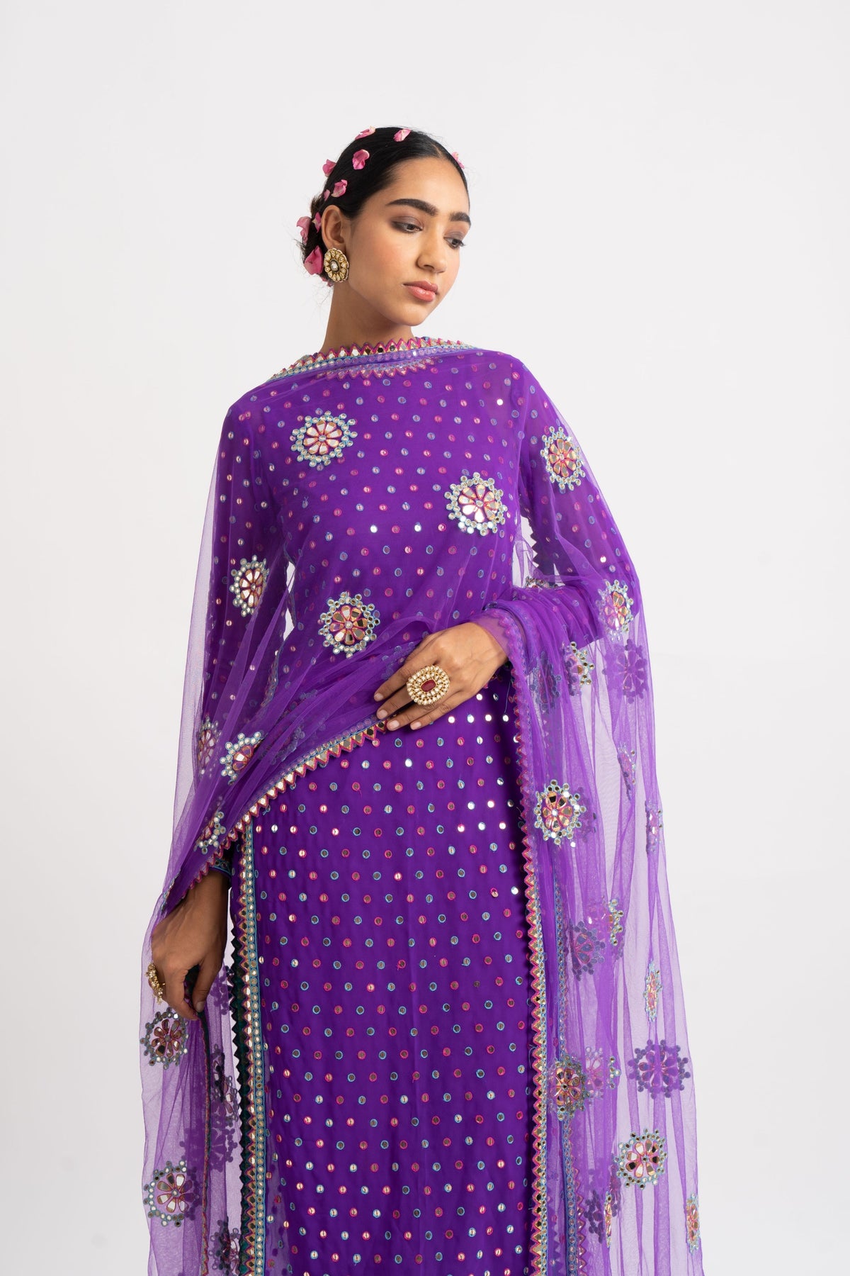 Purple kurta set