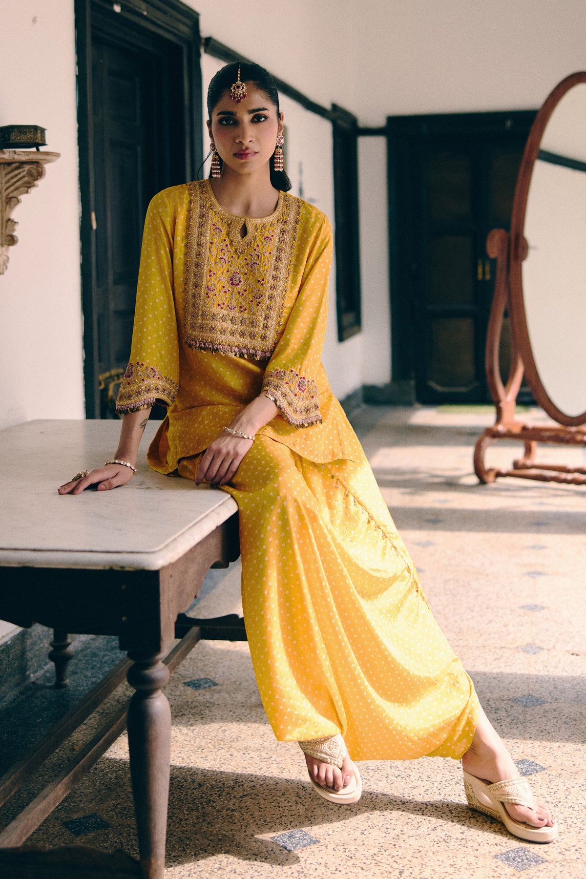 Genda Bandhani Co-ord Set