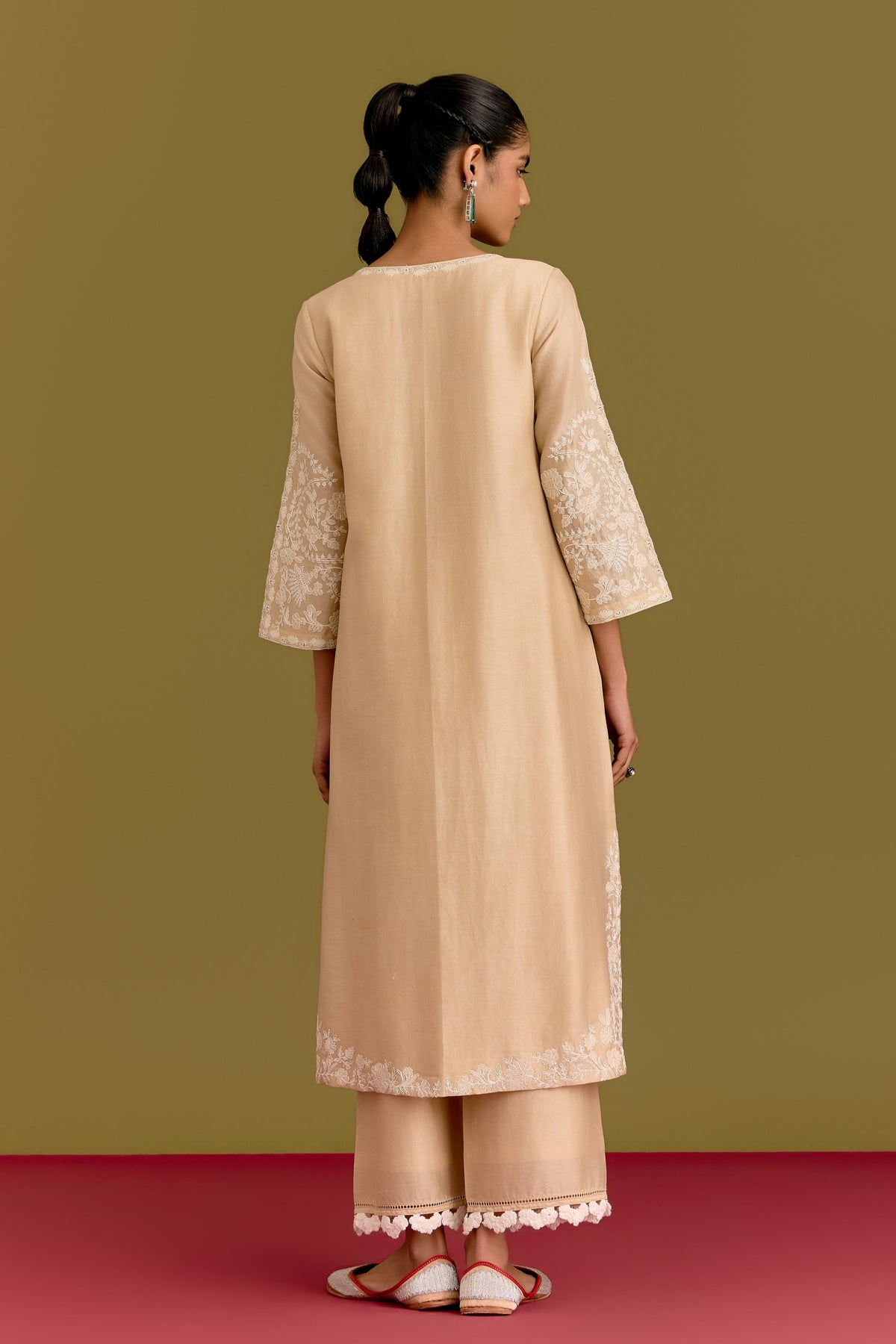 Beige Dori Kurta Set