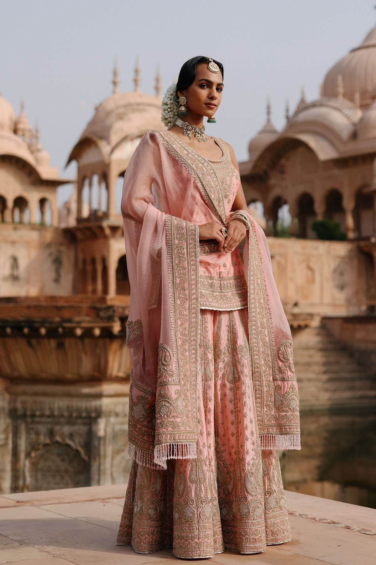 Tasnim Pink Sharara Set