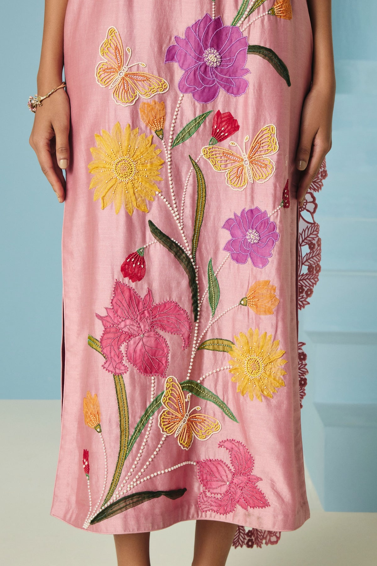 Blush Drape Detail  Dress