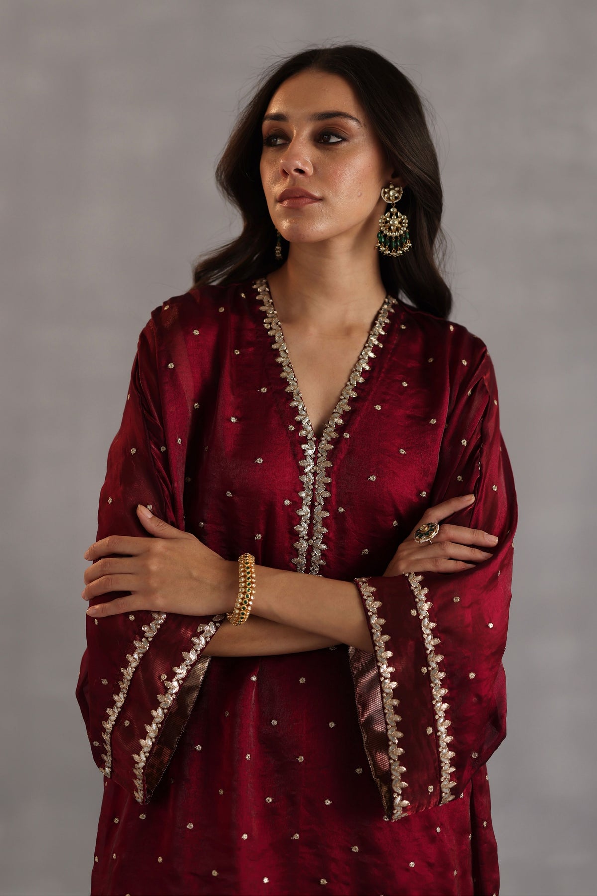 Chakra Red Kurta Set
