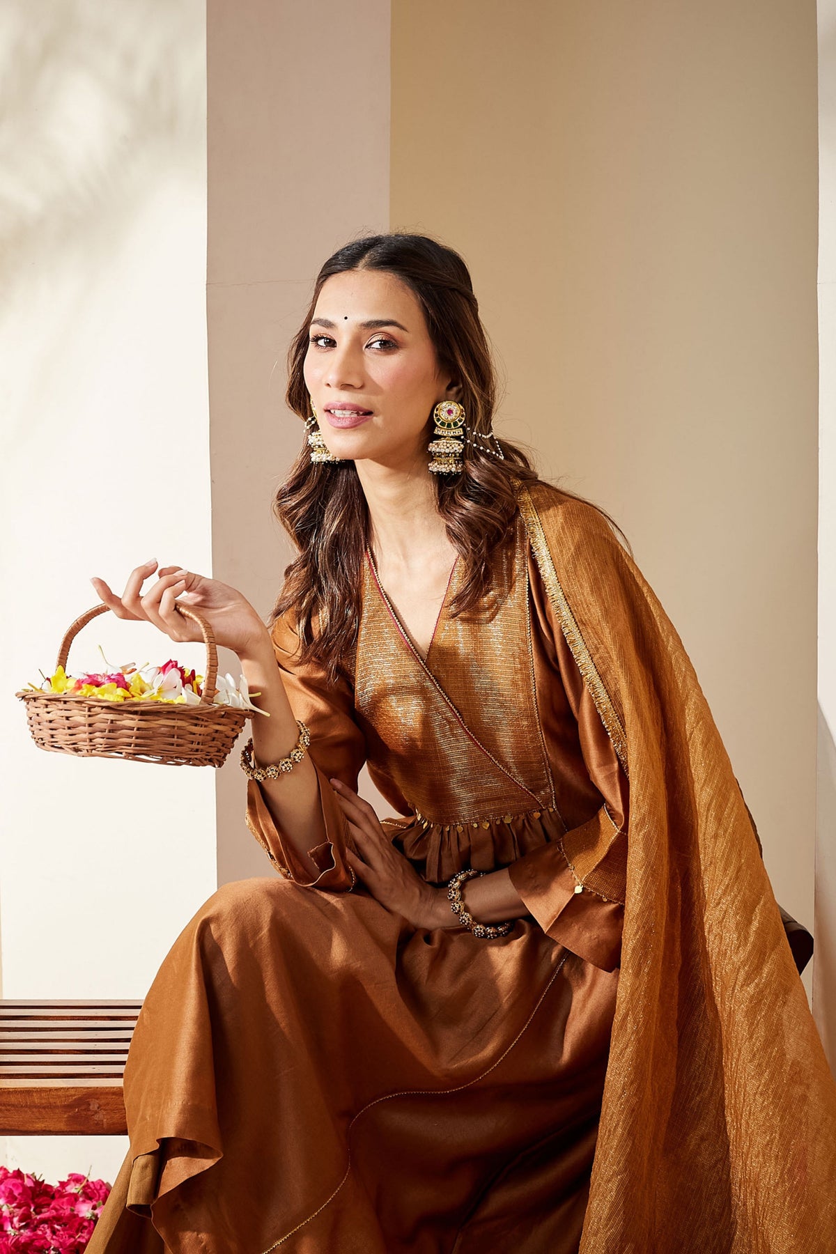 Brown Zohra Kurta Set