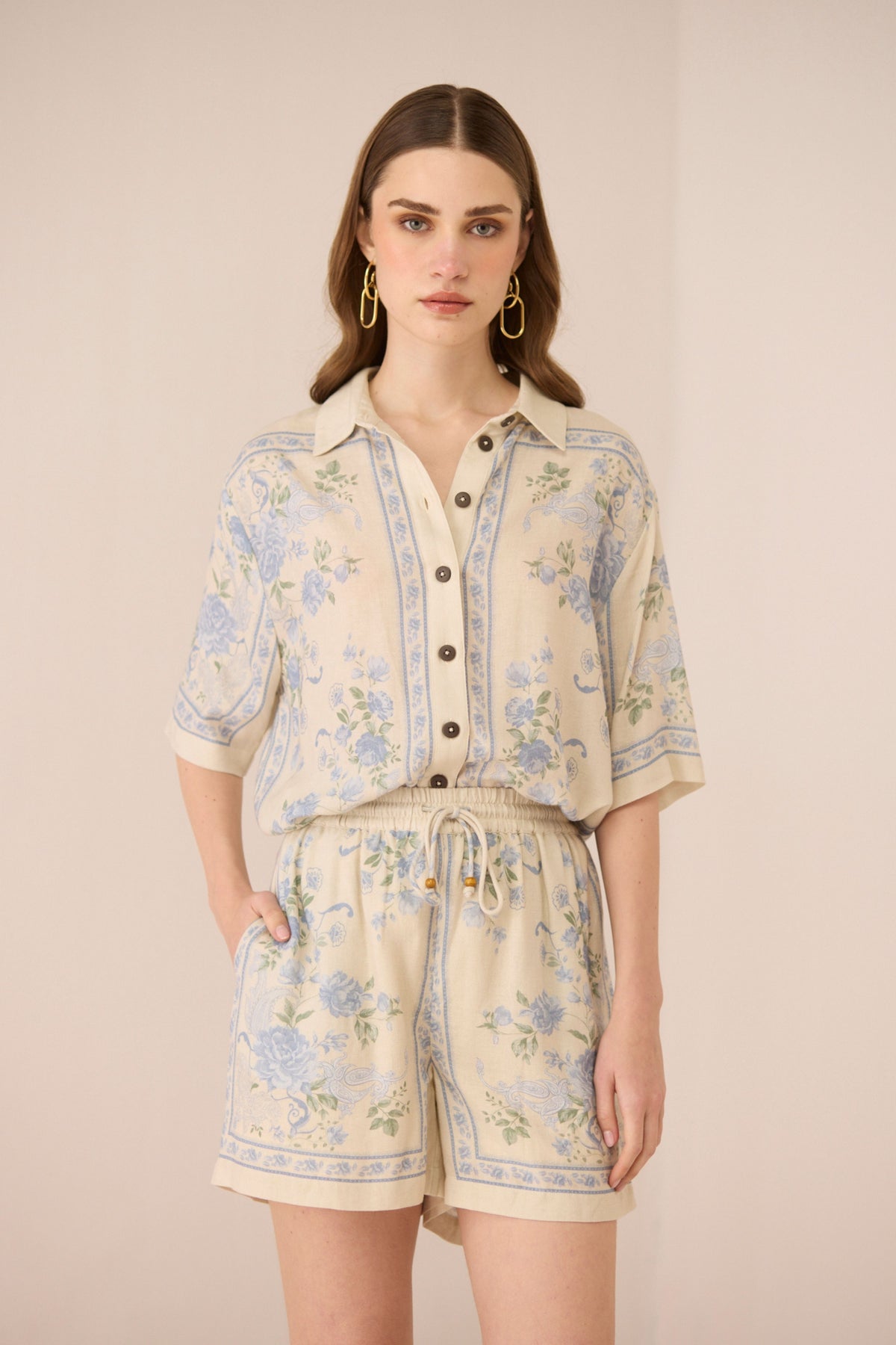 Malibu Azure Bloom Shirt