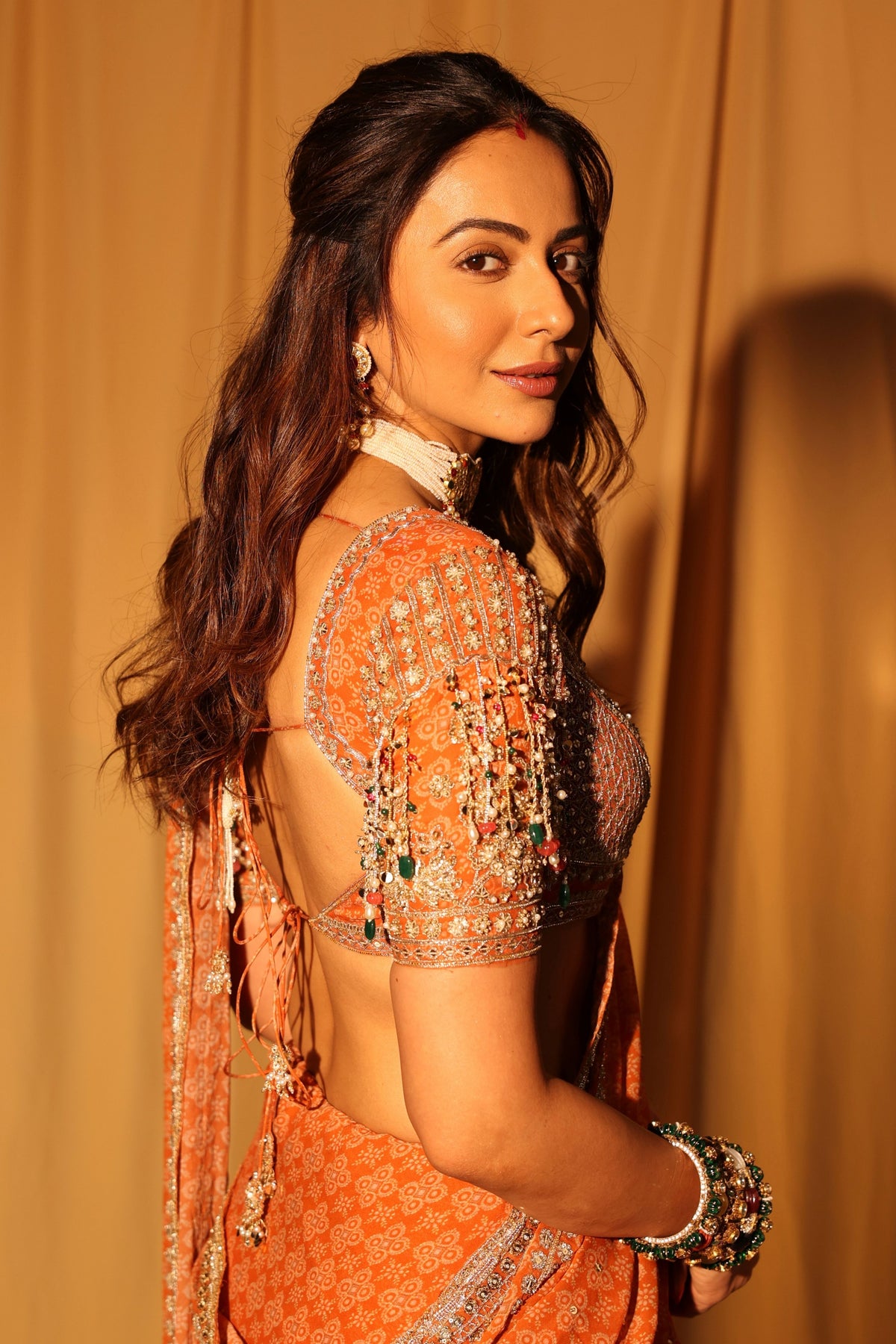 Rakul Preet Singh in Maheera Saree Set