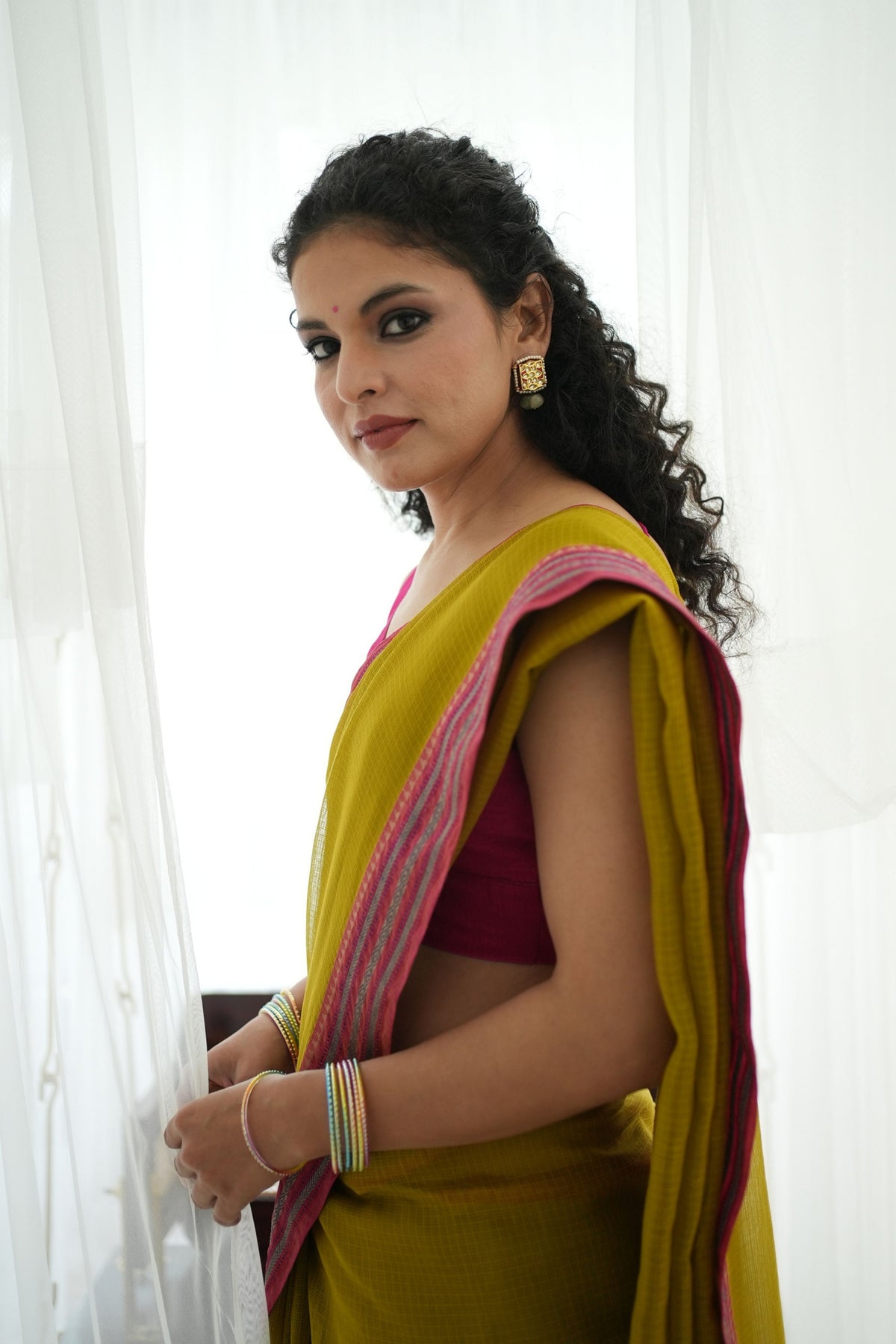 Pratima Golden Heritage Green Saree