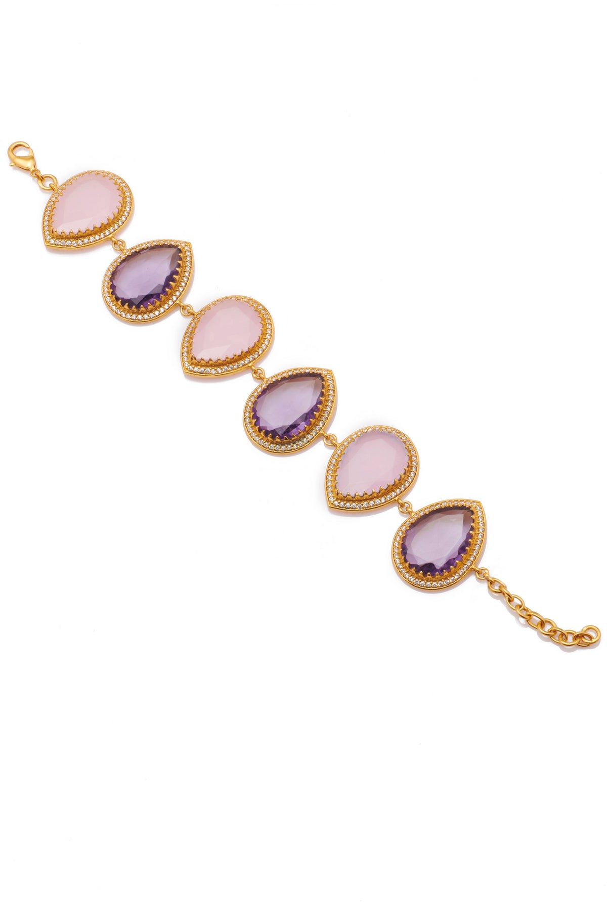 Wild Lavender Bracelet With Crystals