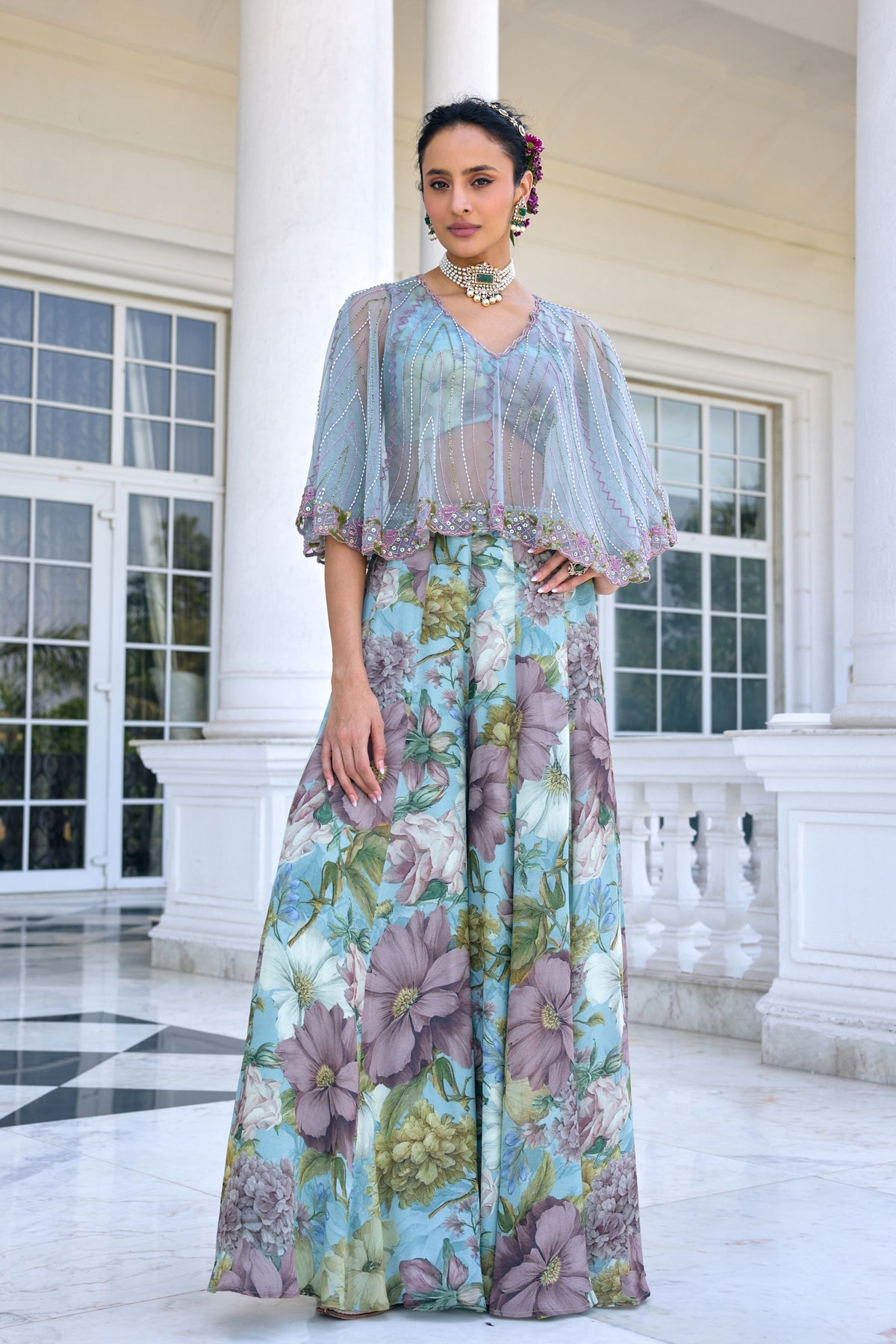 Amaira Floral Sharara Set