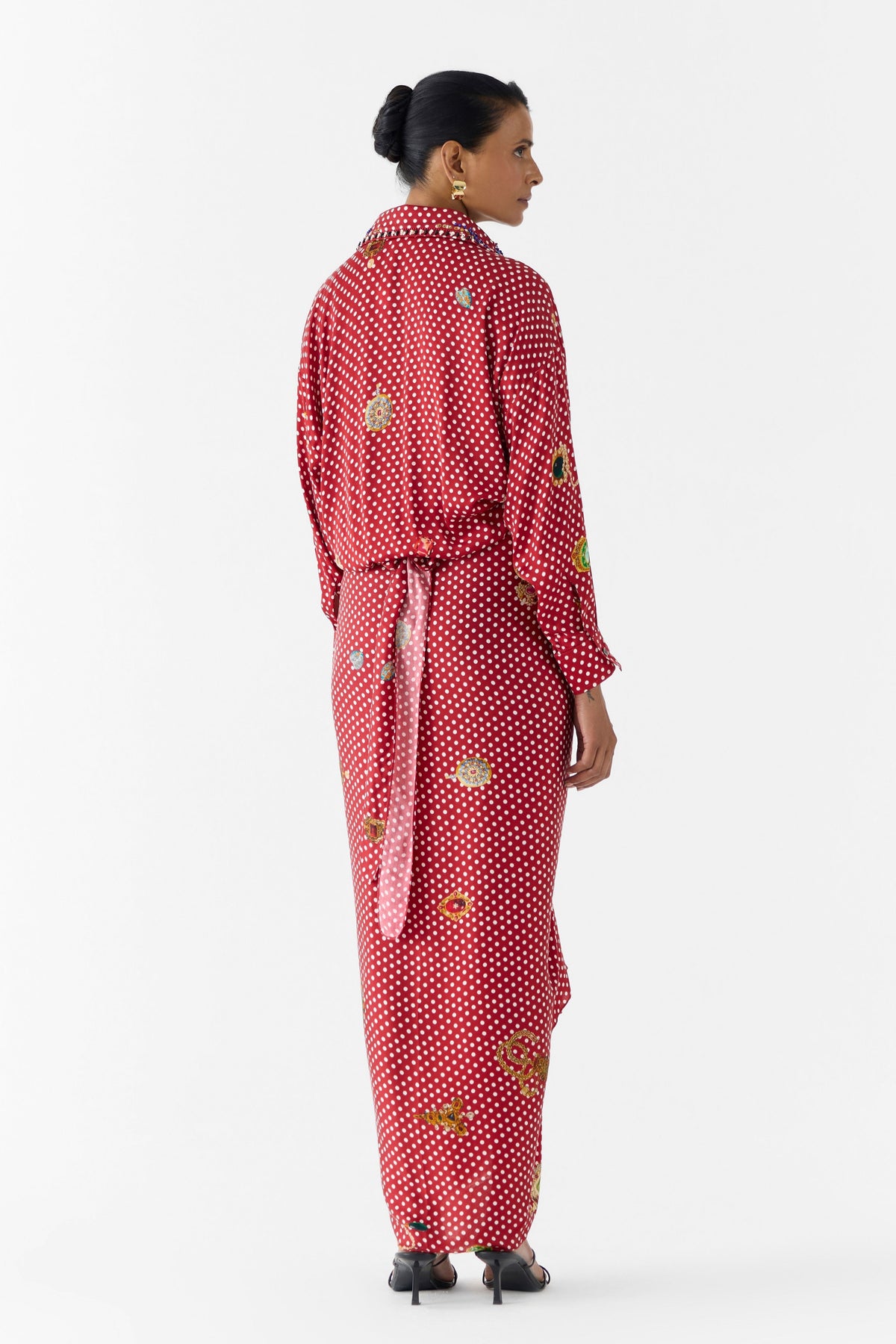 Quartz Polka Dot Shirt Dress