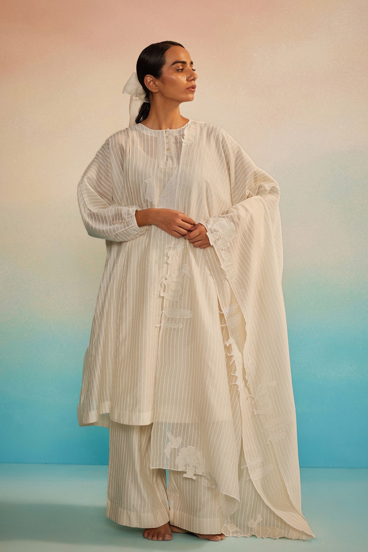 Kofu Chanderi Appliqué Dupatta