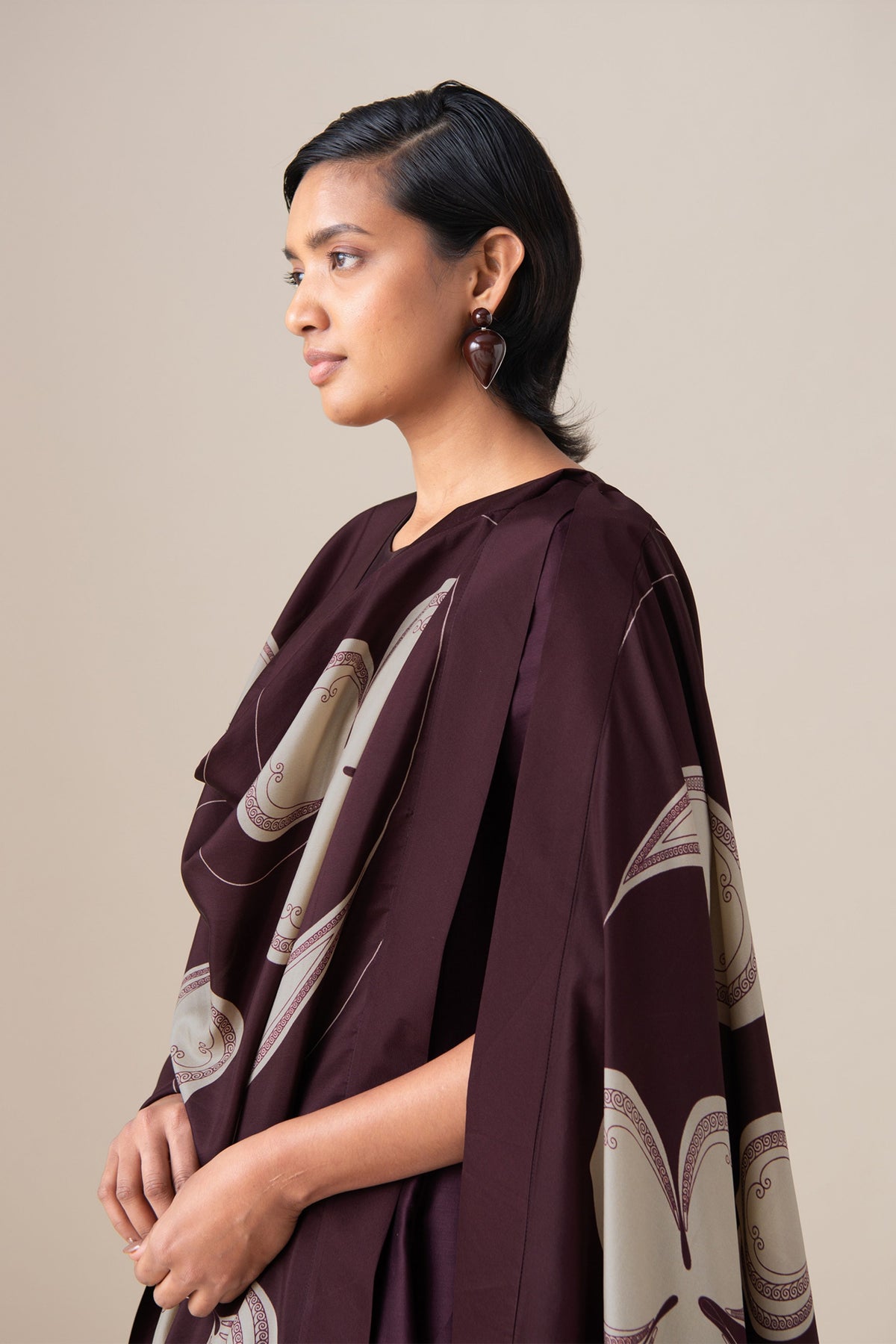 Omira Burgundy Anarkali Set