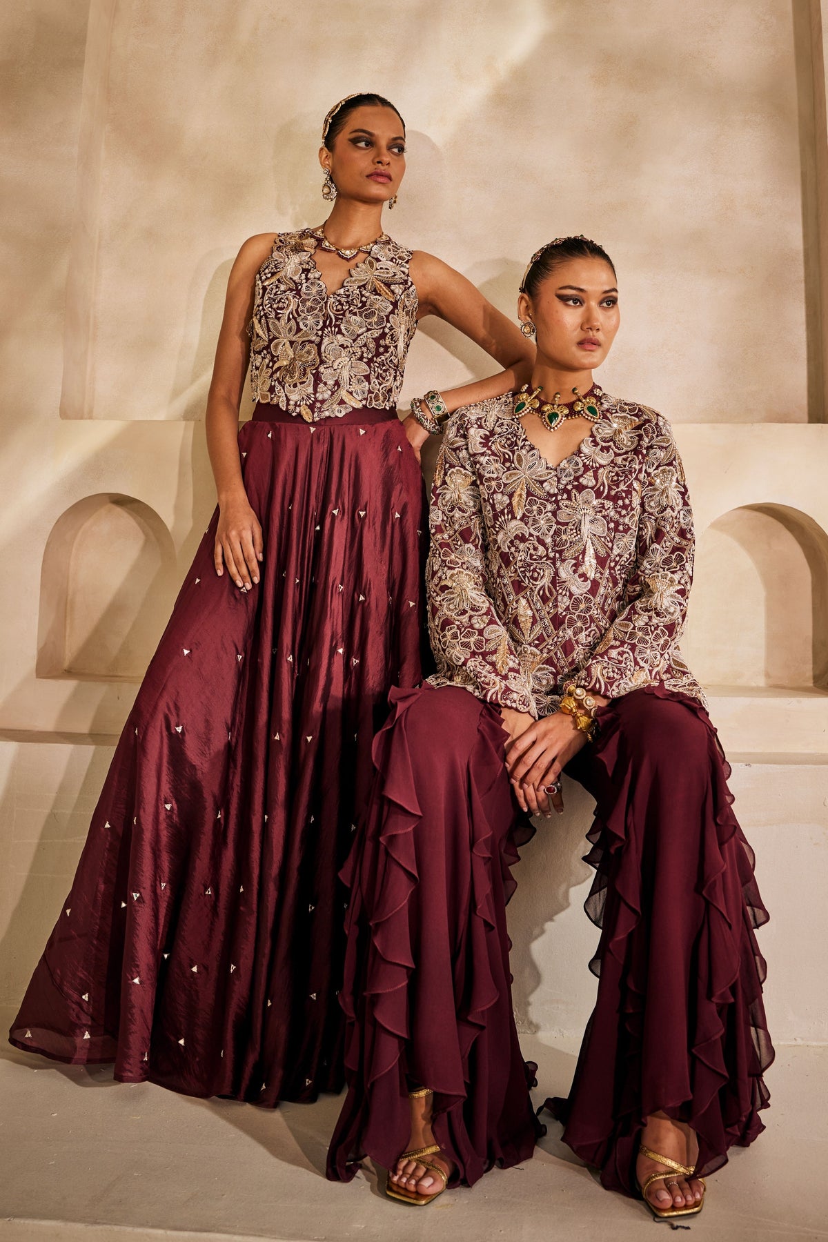 Mahveen Jacket Set