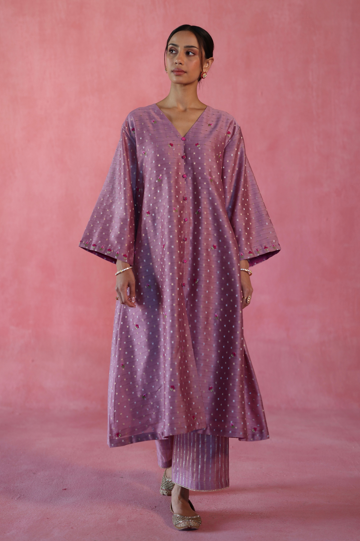 Plum Zaafran Kurta Set