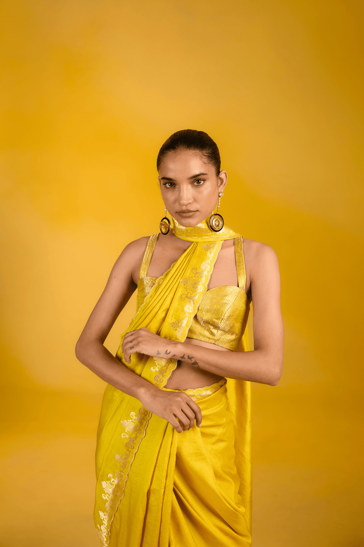 The Pineapple Breeze Saree