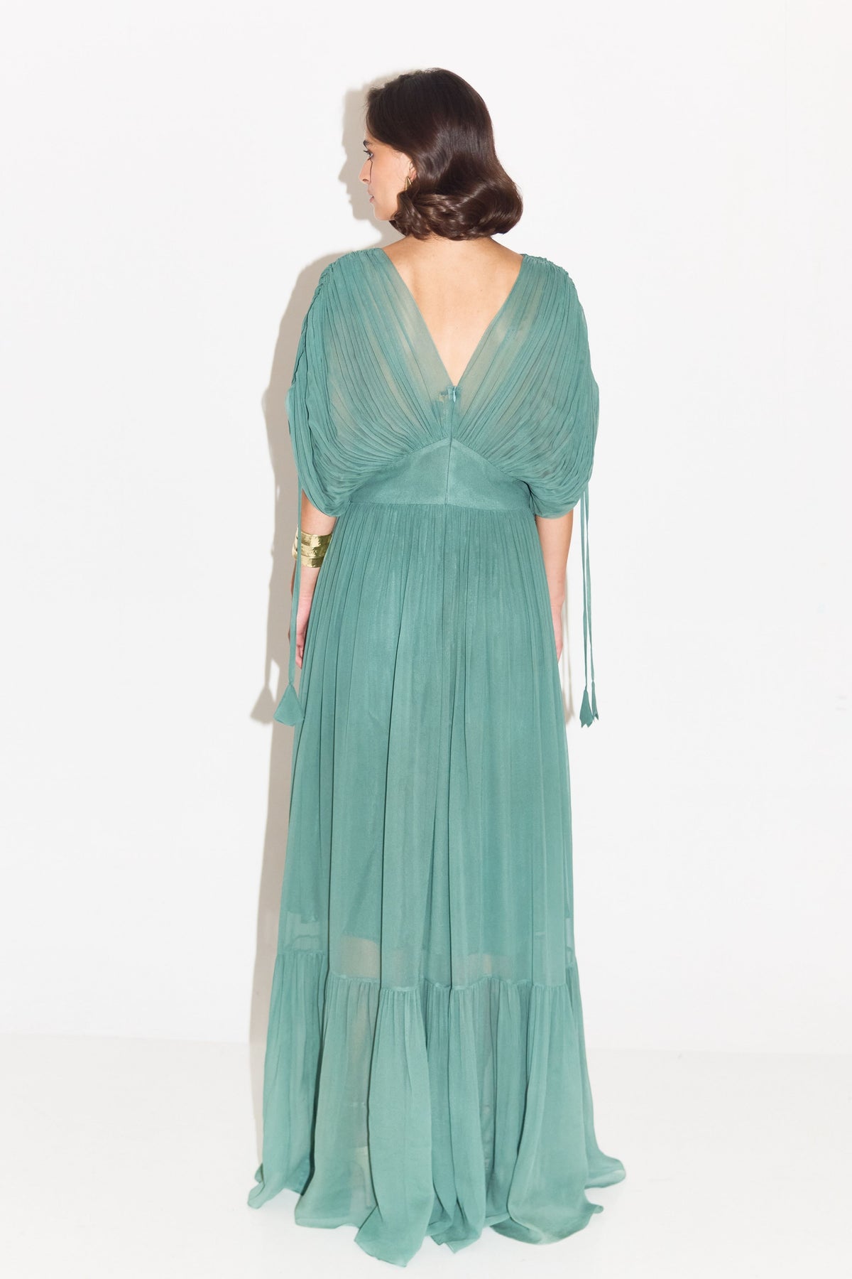 Rose Ruched Maxi Dress