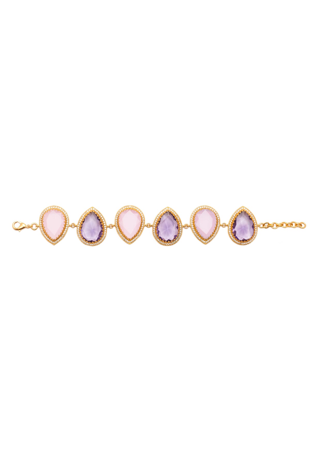Wild Lavender Bracelet With Crystals